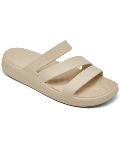 Crocs Women's Getaway Casual Strappy Sandals From Finish Line In Stucco
