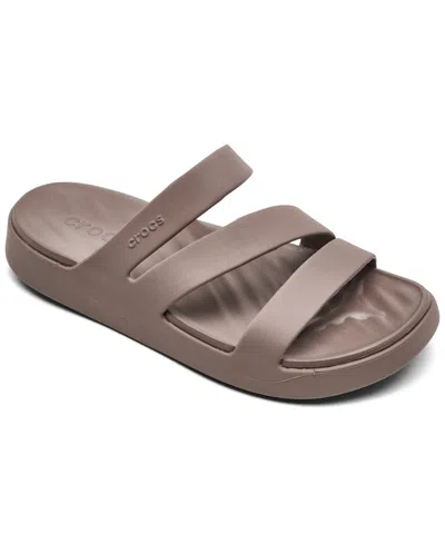 Crocs Women's Getaway Casual Strappy Sandals From Finish Line In Truffle