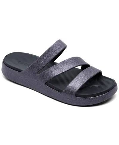 Crocs Getaway Glimmer Strappy In Blue