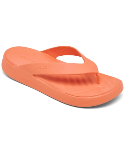 Crocs Women's Getaway Low Casual Flip-flop Sandals From Finish Line In Sunkissed