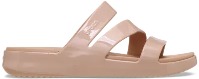 Crocs | Women | Getaway Patent Strappy | Slides | Pink Caramel | 7