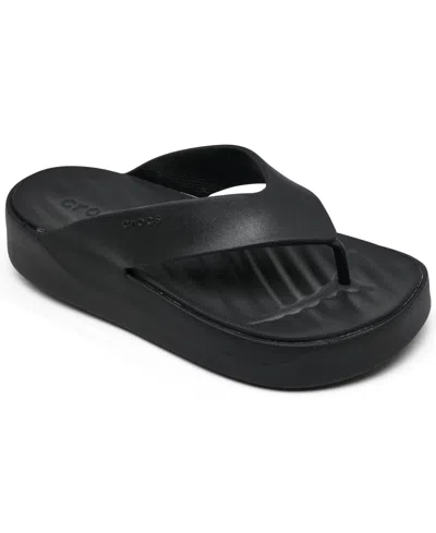 Crocs Getaway Platform Flip Flops In Black