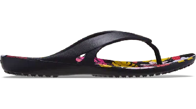 Crocs Women's Kadee Ii Tropical Floral Flip In Black