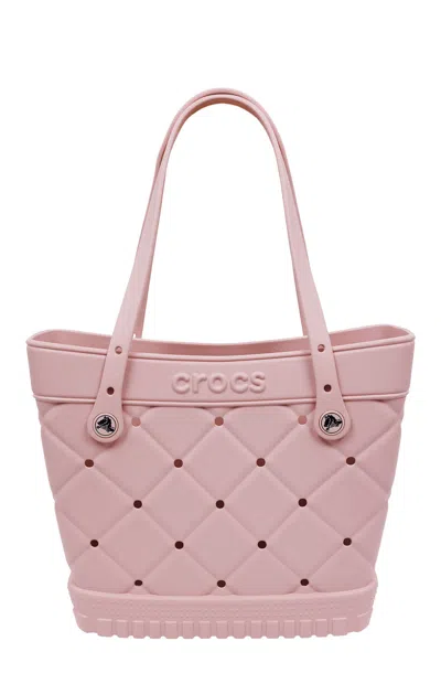 Crocs Women's Light Pink Medium Quilted Tote Bag
