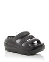 Crocs Women's Mega Crush Triple Strap Platform Slide Sandals In Black