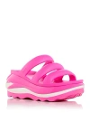 Crocs Three-strap Logo High-heeled Sandals In Pink Crush