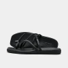 Crocs Women's Miami Metallic Toe Loop Sandals In Black