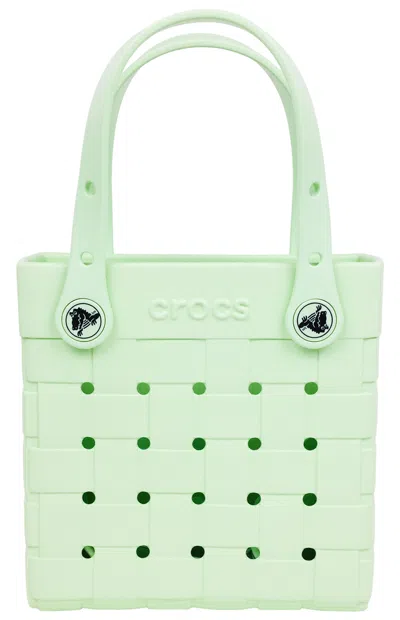 Crocs Women's Mint Small Woven Sbody Tote Bag In Green