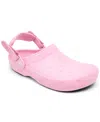 Crocs Women's On-the-clock Work Slip-on Clogs From Finish Line In Pink Tweed