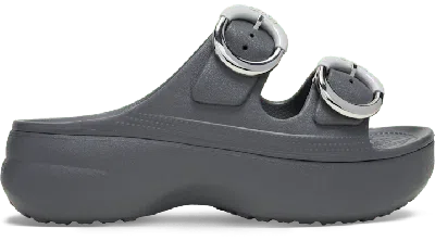 Crocs Women's Saturday Platform Dipped Buckle Sandal In Black