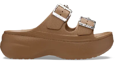 Crocs Women's Saturday Platform Embellished Sandal In Brown
