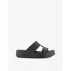 Crocs Getaway Platform H-strap Sandals In Black