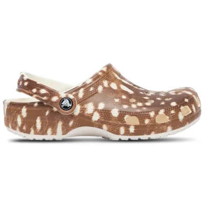 Crocs Classic Animal Print Clogs In Brown