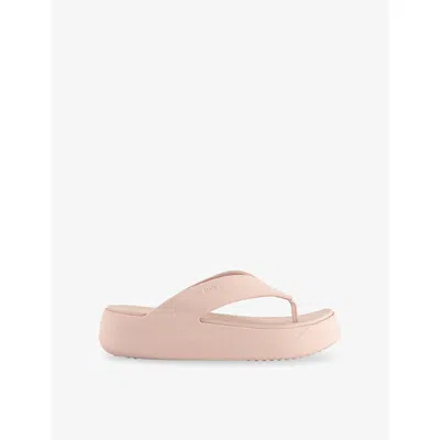 Crocs Womens Quartz Getaway Rubber Platform Sandals Eur 39 / 6 Uk