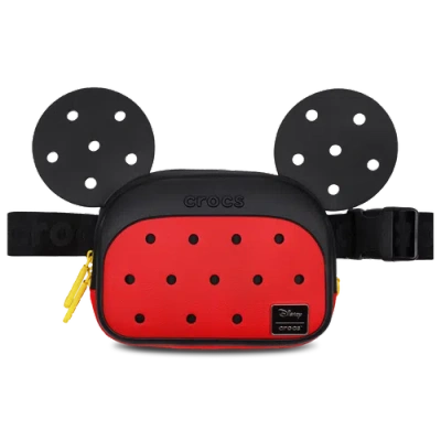 Crocs Womens Disney Mickey Mouse X 3d Ears Belt Bag In Burgundy