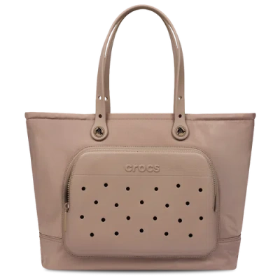 Crocs Womens Large Tote With Pockets In Brown