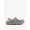 Crocs Womens Classic Shearling-lined Rubber Clogs Mushroom Bone Eur 40 / 7 Uk In Gray
