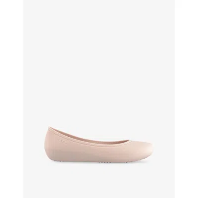 Crocs Womens  Brooklyn Rubber Ballet Flats In Quartz