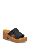 Crocs Woven Platform Slide Sandal In Multi