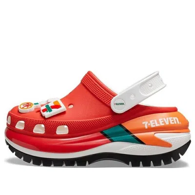 Crocs X 7-eleven Classic Crush Clog 'red' In Orange