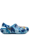 Crocs X A Bathing Ape Clog "blue Camo" Sneakers