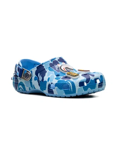 Crocs Kids' X A Bathing Ape Clog "camo Blue" Sneakers