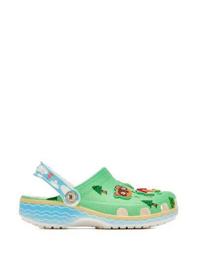 Crocs Kids' X Animal Crossing Classic Clogs In Green
