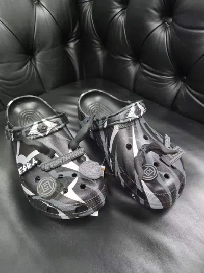 Crocs X Clot Round Head Hole Sandals In Gray