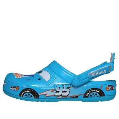 Crocs X Pixar Classic Lightning Mcqueen Dinoco Mules In Blue