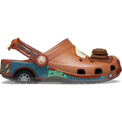 Crocs X Disney & Pixar Kids' 'cars' Mater Classic Clog In Slate Grey/brown