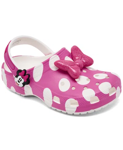 Crocs Kids' X Disney Little Girls Minnie Mouse Classic Clogs From Finish Line In Multi
