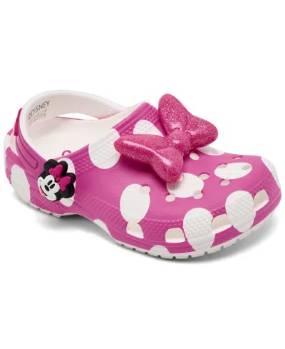 Crocs Babies' X Disney Toddler Girls Minnie Mouse Classic Clogs From Finish Line In Pink
