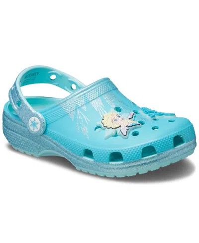 Crocs Kids' X Frozen Little Girls Elsa Classic Clogs From Finish Line In Multi