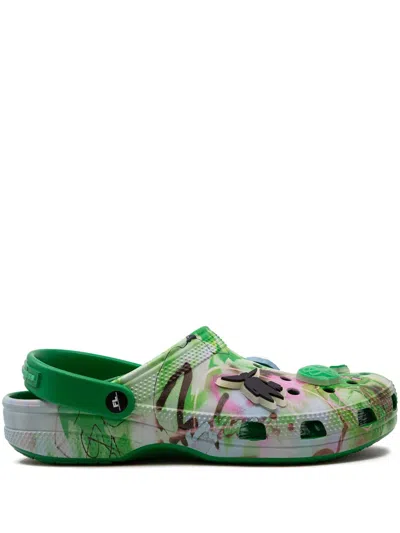 Crocs X Futura Laboratories Classic Clogs In Green