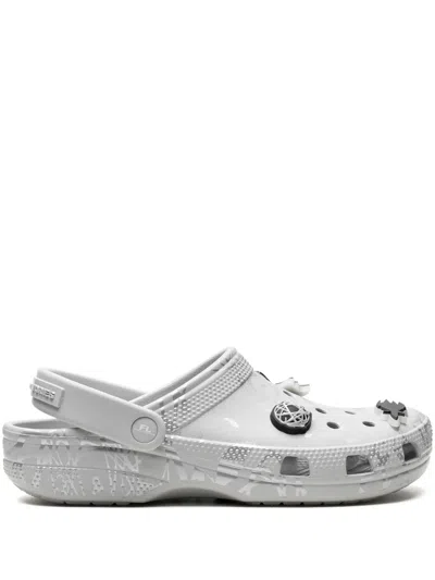 Crocs X Futura Laboratories "pearl White" Clogs In Grey