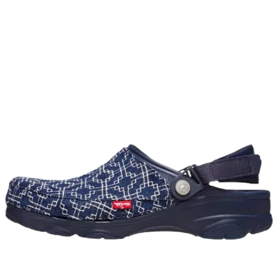 Crocs X Levi's Sashiko Classic All-terrain Clog 'dark Wash' In Black