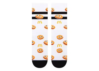 Pre-owned Crocs X Mcdonald's Hamburglar Socks In White