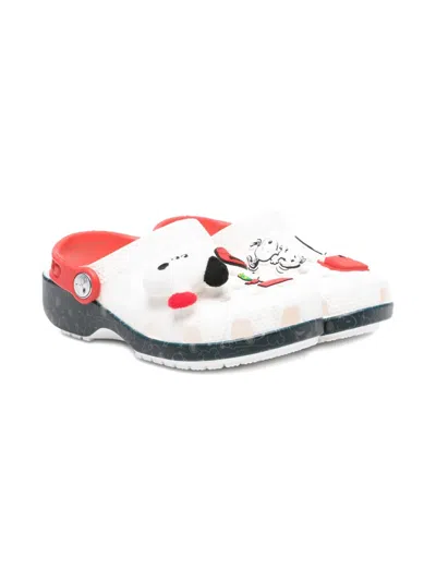 Crocs Kids' X Peanuts Classic Clogs In White