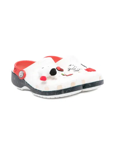 Crocs Kids' X Peanuts Classic Clogs In White