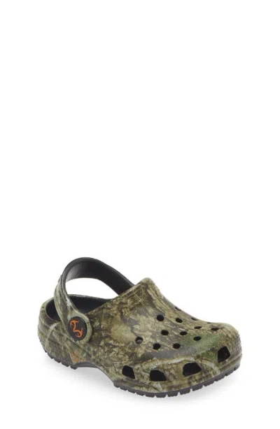 Crocs X Realtree Apx® Kids' Classic Clog In Green/multi