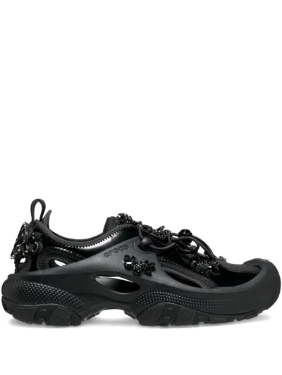 Crocs X Simone Rocha Embossed-logo Sneakers In Black