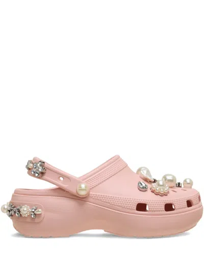 Crocs X Simone Rocha Pearl-embellishment Clogs In Pink