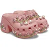 Crocs X Simone Rocha Siren Clog With Crystal & Faux Pearl Jibbitz™ In Power Pink