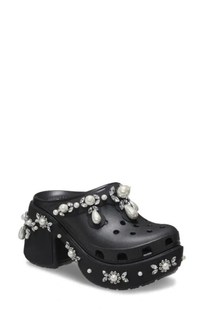 Crocs X Simone Rocha Spiked Siren Platform Clog In Black