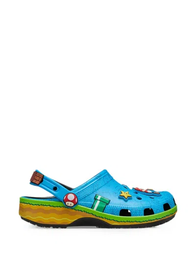Crocs X Super Mario Classic Embellished Clogs In Blue