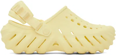 Crocs Yellow Echo Clogs In Buttercream