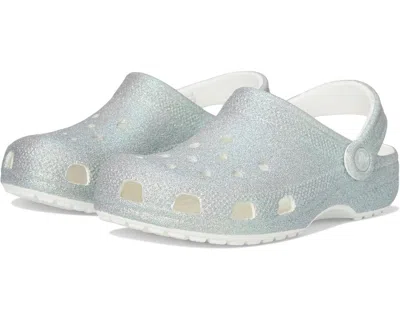 Crocs Classic Glitter Clogs (toddler) Kid's Shoes White : 10 Toddler M, Synthetic