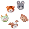 Crocs Youth   3d Animals Mix Face 5 Pack In Orange/gray