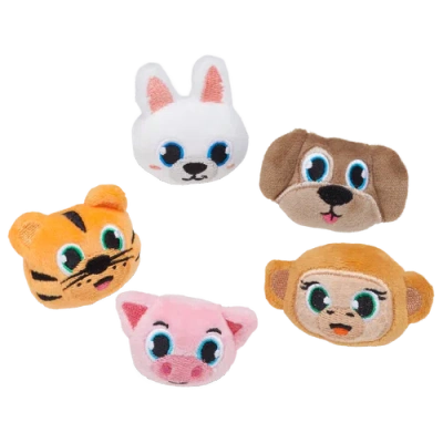 Crocs Youth   Fuzzy Animal 5 Pack In Brown/pink