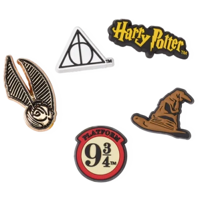 Crocs Youth   Harry Potter Symbol 5 Pack In Brown/yellow